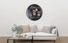 Enjoy Iced Sweet Tea Round Embossed Metal Tin Sign Poster