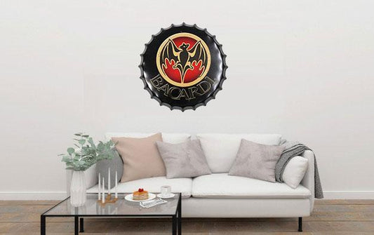 Bacardi Beer Cap Metal Tin Sign Poster