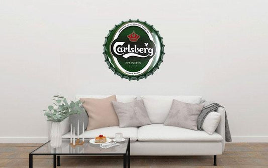 Carlsberg Beer Cap Metal Tin Sign Poster