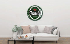 Carlsberg Beer Cap Metal Tin Sign Poster