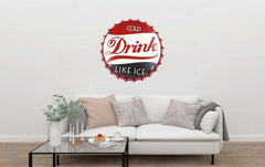 Cold Drink Like Ice Beer Cap Metal Tin Sign Poster