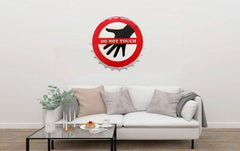 Do Not Touch Beer Cap Metal Tin Sign Poster