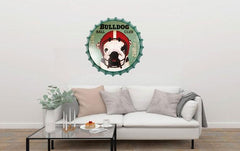Bull Dog Beer Cap Metal Tin Sign Poster