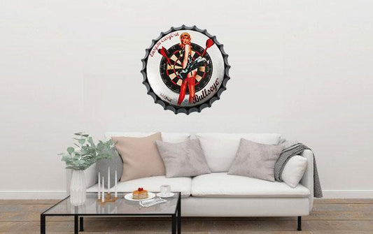 Bulls Eye Beer Cap Metal Tin Sign Poster
