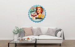 Cupcakes Beer Cap Metal Tin Sign Poster