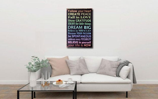 Believe in Yourself Quote- Metal Tin Poster
