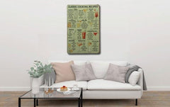 Cocktail Recipes Metal  Poster