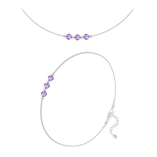 Faceted Round  Beads  Fine Silver Jewellery Set