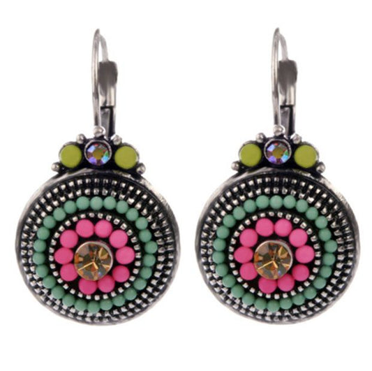 Vintage Colorful Beads Drop Earrings