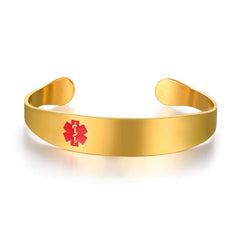 Adjustable Medical Alert Bangle Bracelet