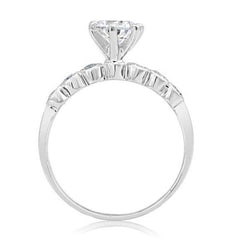 Bezel Engagement and Wedding Ring Set