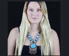 2 X Handmade Ethnic long Vintage Necklace Set