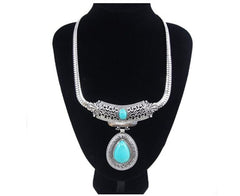 Chunky Vintage-Style Turquoise Necklace
