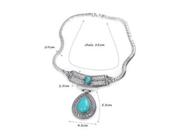 Chunky Vintage-Style Turquoise Necklace
