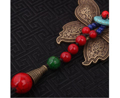 Oriental Style Beaded Butterfly Necklace