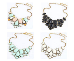 Link Chain - 4 Pairs - 4 colors Necklace Set