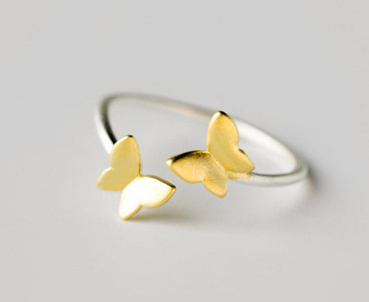 Gold Plated Summer Butterfly Toe Ring