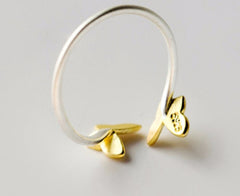 Gold Plated Summer Butterfly Toe Ring