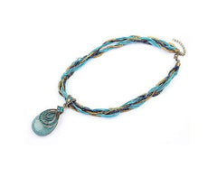 Handmade Retro Crystal Pendant Necklace