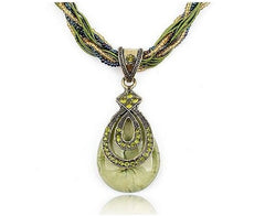 Handmade Retro Crystal Pendant Necklace