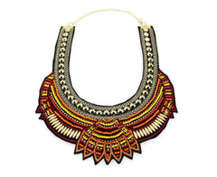 Fashion Hand Made Ethnic Choker Necklace orange