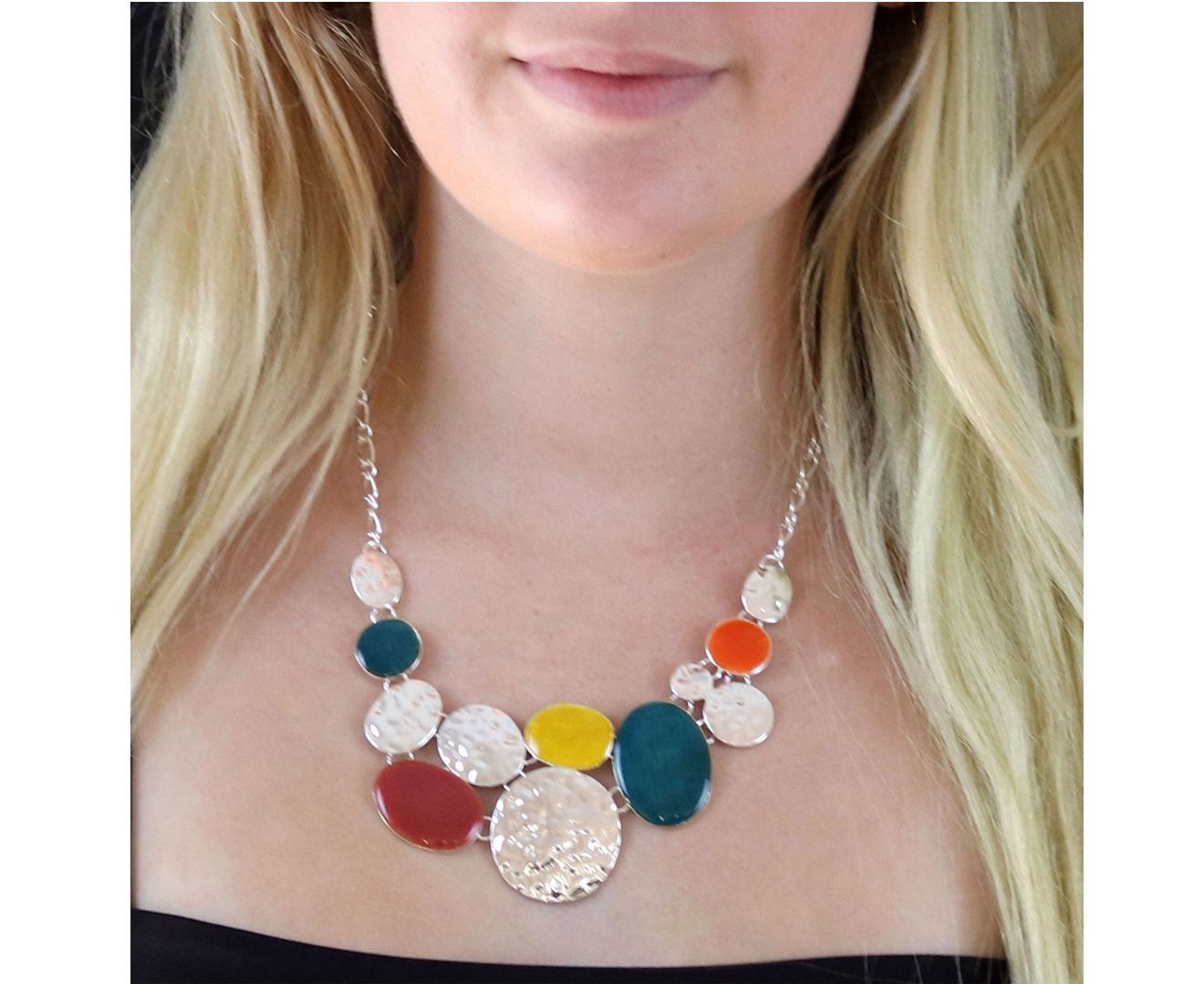 Handmade Necklace And Earrings Set multicolor