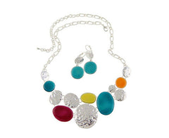 Handmade Necklace And Earrings Set multicolor