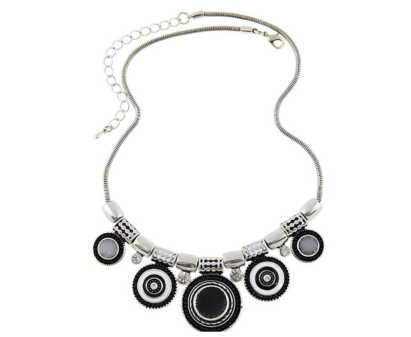 Vintage Metal Enamel Necklace