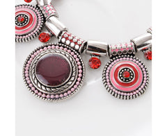 Vintage Metal Enamel Necklace