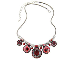 Vintage Metal Enamel Necklace