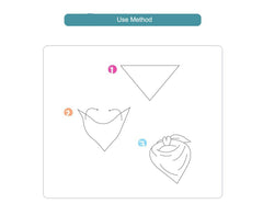 4 x Triangle Twin Layered Cotton Baby Bibs Set