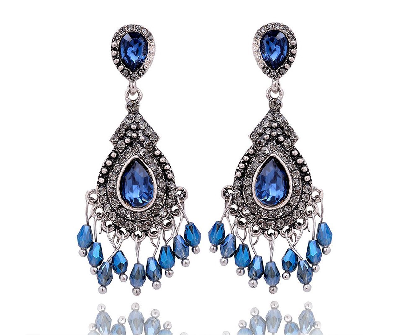 Crystal Long Drop Earring for Women's Pendant Earring