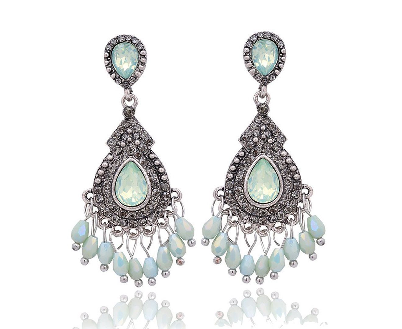Women's Drop Earrings green