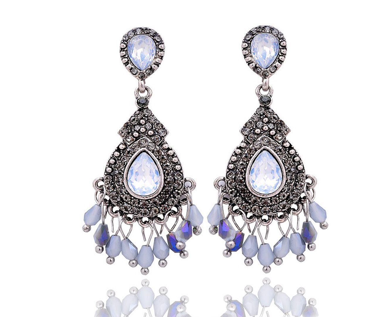 Women's Drop Earrings purple