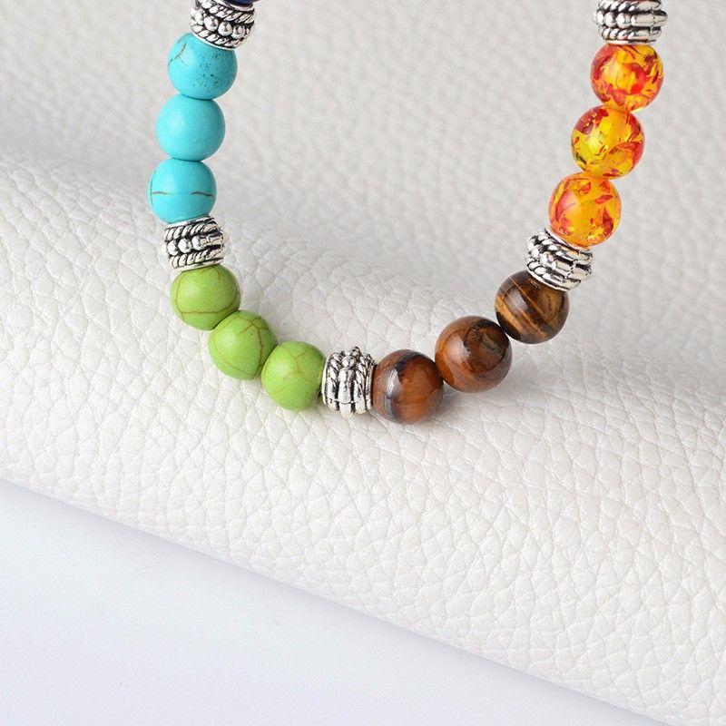 7 Rainbow Color Chakra Beads Bracelet