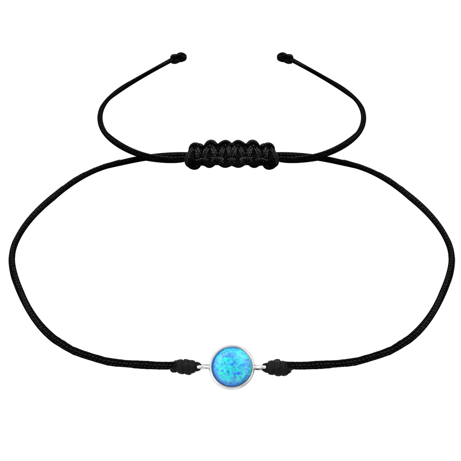 Opal Round Adjustable Corded Bracelet