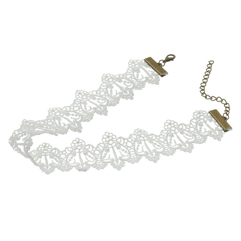 Boho Festival Choker Necklace  White