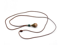 Brown Thread Bead Necklace