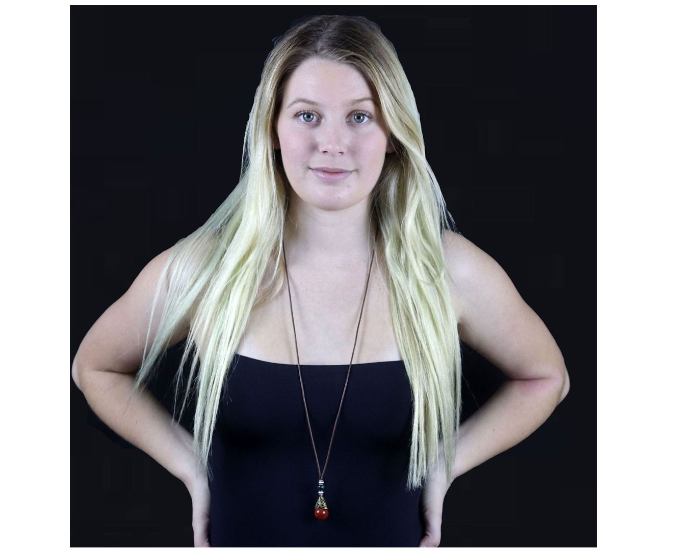 Brown Thread Bead Necklace