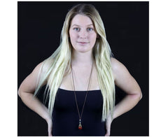 Brown Thread Bead Necklace