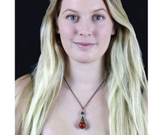 Brown Thread Bead Necklace