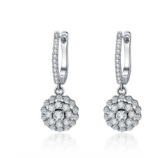 Crystal Hoop Drop Earrings
