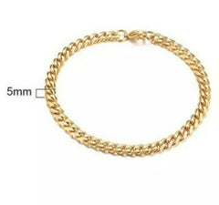 Cuban Link Gold Chain Bracelet - 5mm