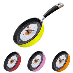 Creative Frying Pan Omelette Wall Clock