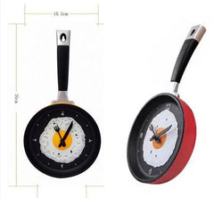 Creative Frying Pan Omelette Wall Clock