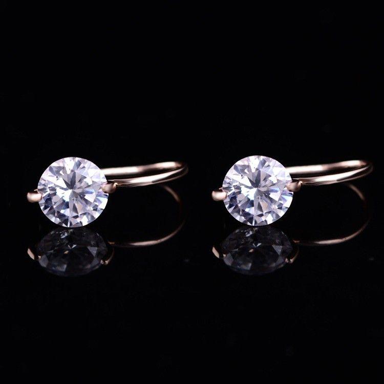 Diamond Crystal Drop Earrings For Women gold