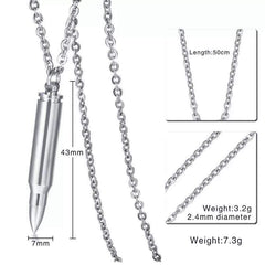 Stainless Steel Bullet Necklace for Ashes