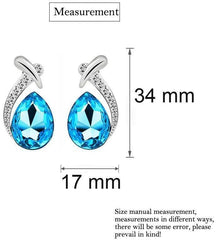 Elegant Crystal Water Drop Jewelry Set