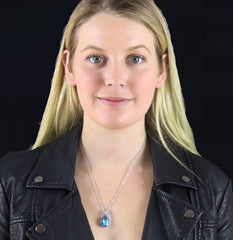 Crystal Water Drop Jewelry Set ocean blue