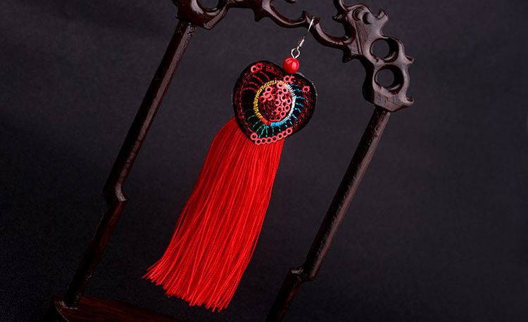 Sequin Fringe Earrings